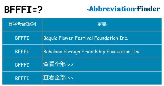 bfffi 代表什麼
