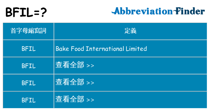 bfil 代表什麼