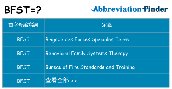 bfst 代表什麼