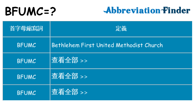 bfumc 代表什麼
