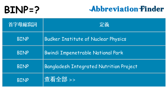 binp 代表什麼