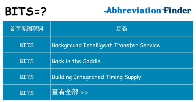 bits 代表什麼