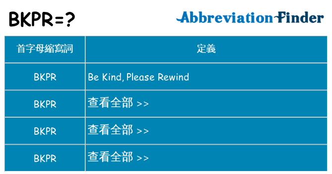 bkpr 代表什麼