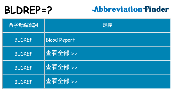 bldrep 代表什麼