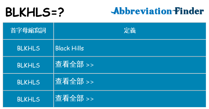 blkhls 代表什麼