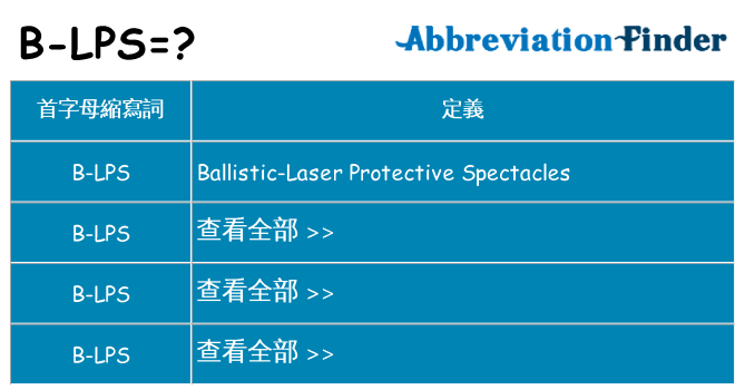 b-lps 代表什麼