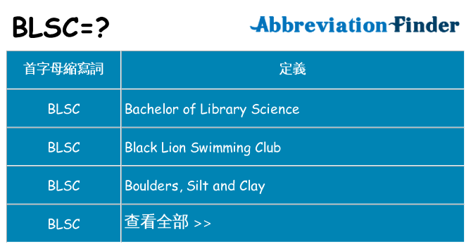 blsc 代表什麼