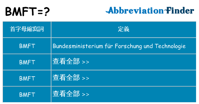 bmft 代表什麼