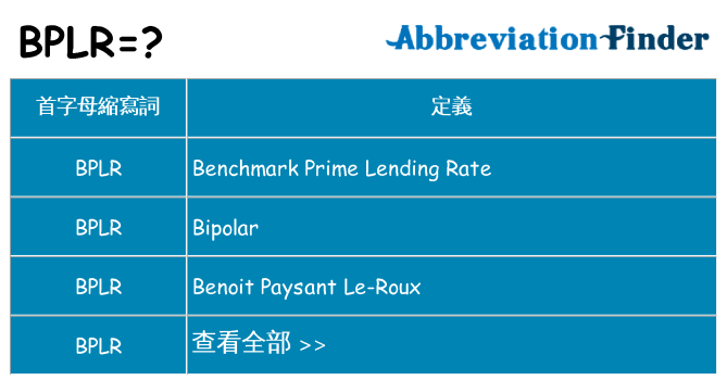 bplr 代表什麼