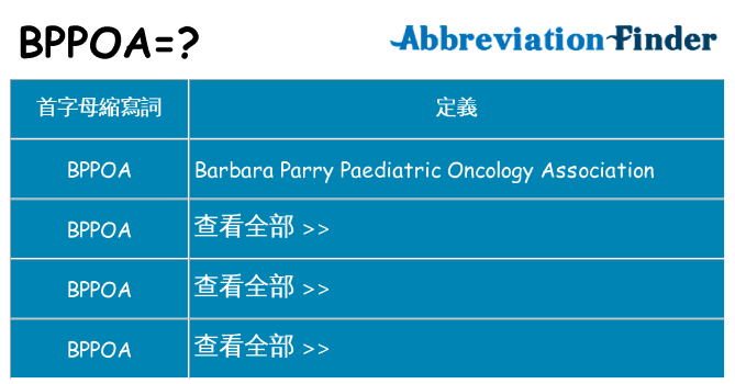 bppoa 代表什麼