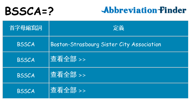 bssca 代表什麼