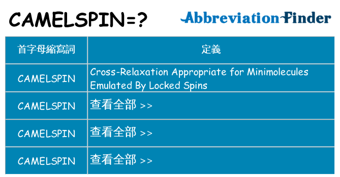 camelspin 代表什麼