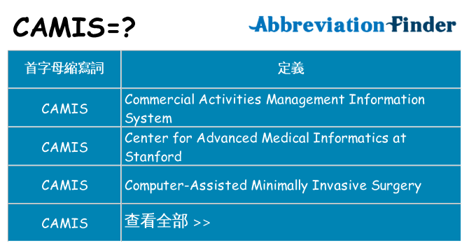 camis 代表什麼
