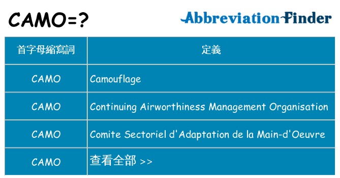 camo 代表什麼