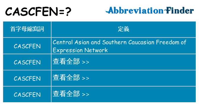 cascfen 代表什麼