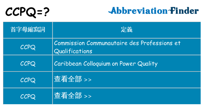ccpq 代表什麼