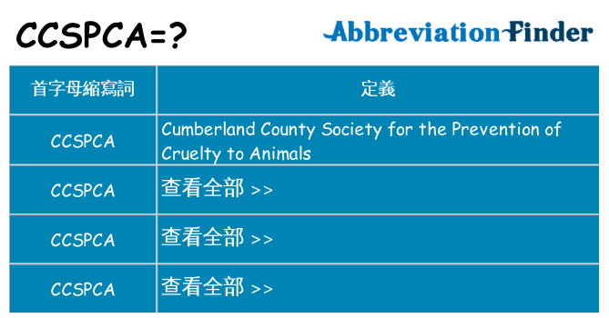 ccspca 代表什麼