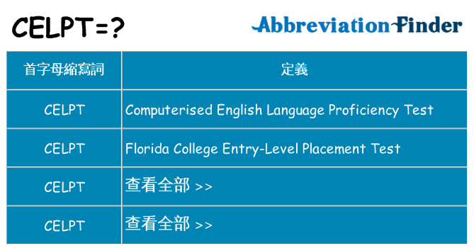 celpt 代表什麼
