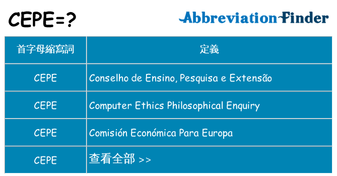 cepe 代表什麼