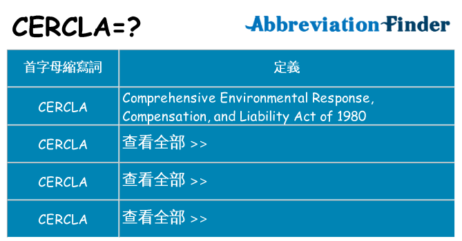 cercla 代表什麼