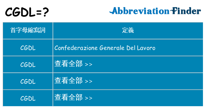 cgdl 代表什麼