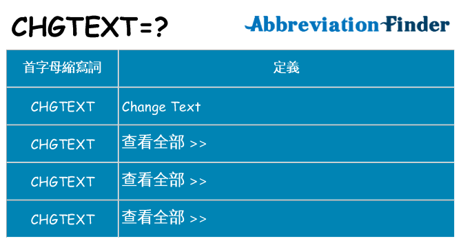 chgtext 代表什麼