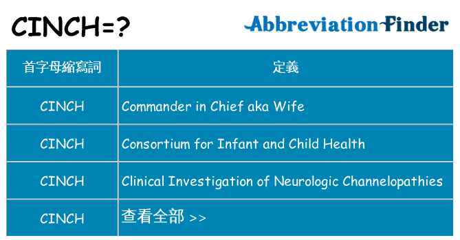 cinch 代表什麼