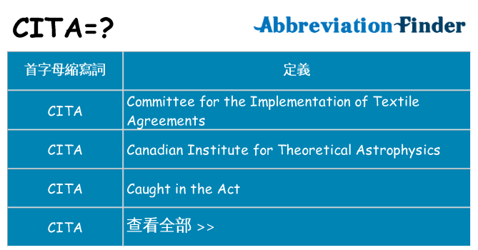 cita 代表什麼