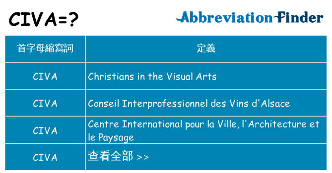civa 代表什麼