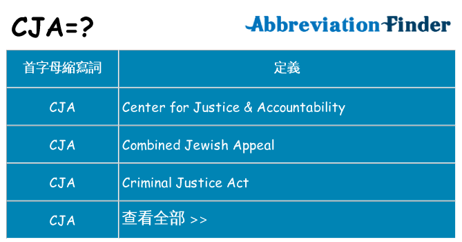 cja 代表什麼