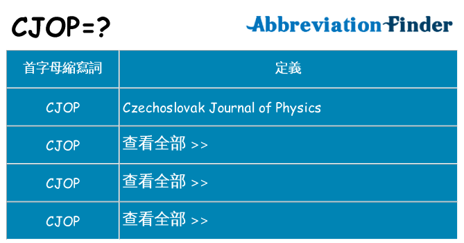 cjop 代表什麼
