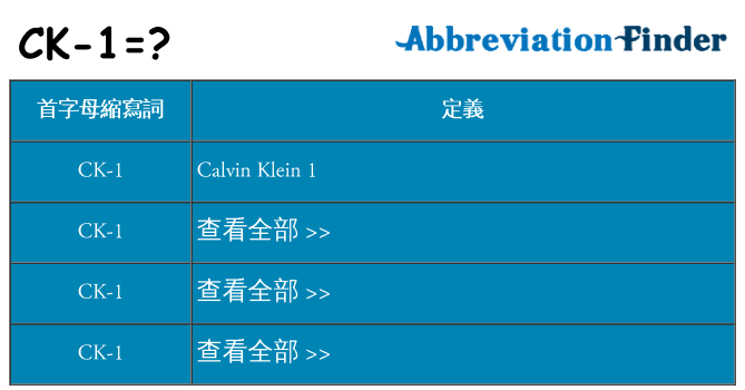 ck-1 代表什麼