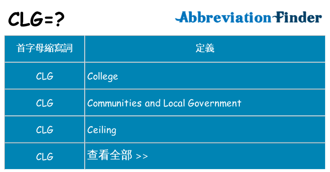 clg 代表什麼