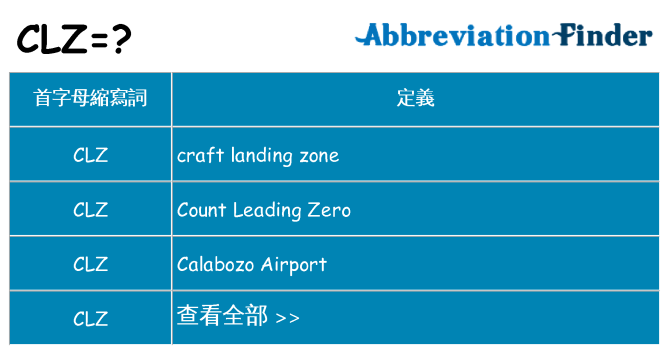 clz 代表什麼
