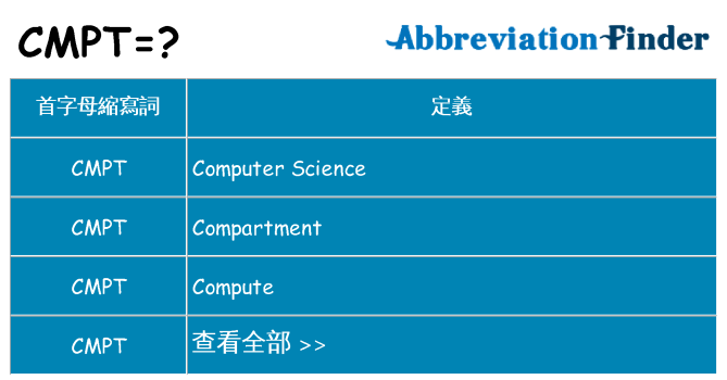 cmpt 代表什麼