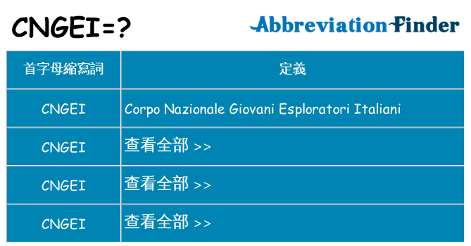 cngei 代表什麼