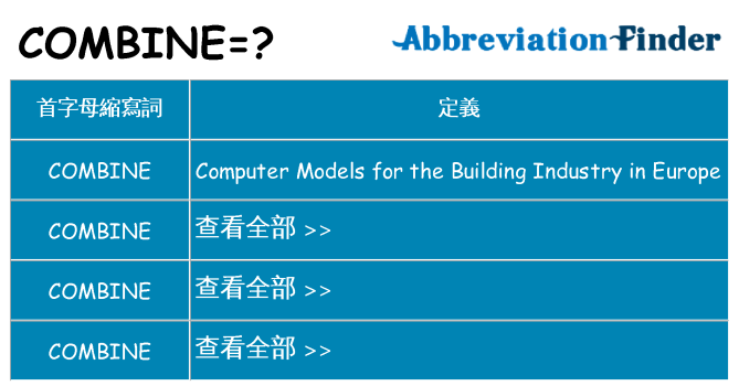 combine 代表什麼