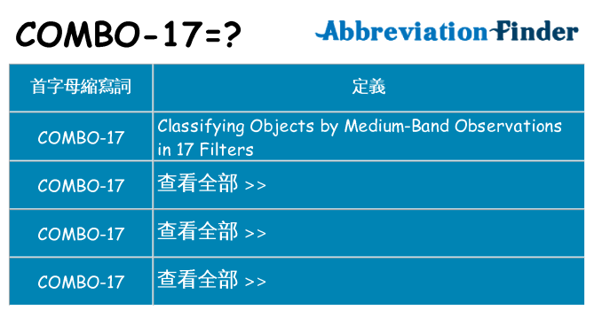 combo-17 代表什麼