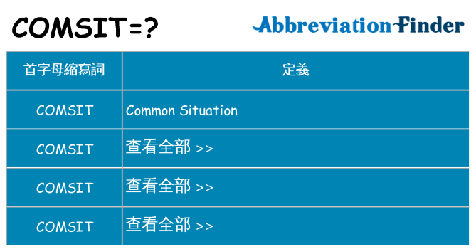 comsit 代表什麼