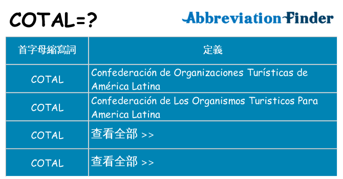 cotal 代表什麼