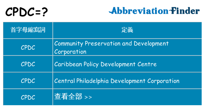 cpdc 代表什麼