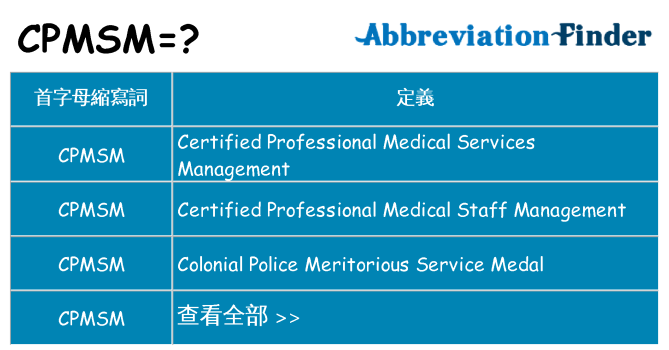 cpmsm 代表什麼