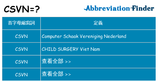csvn 代表什麼