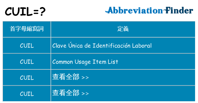 cuil 代表什麼