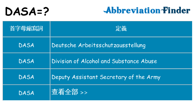 dasa 代表什麼