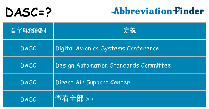 dasc 代表什麼