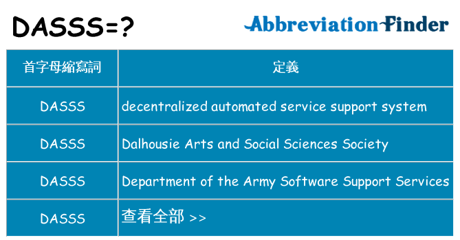 dasss 代表什麼