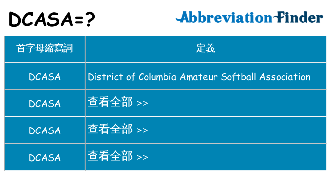 dcasa 代表什麼