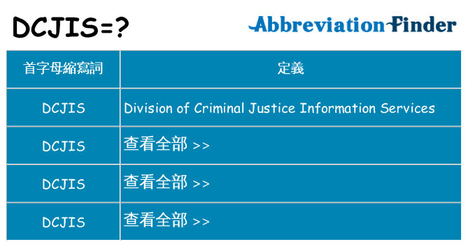 dcjis 代表什麼