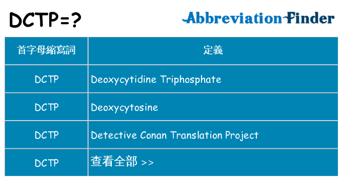 dctp 代表什麼